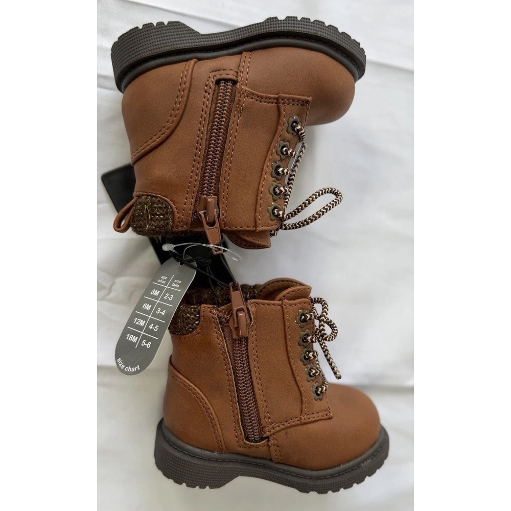 Wonder Nation Sweater Knit Boot, Chestnut, Baby Girl Size 2 NWT - Picture 2 of 8